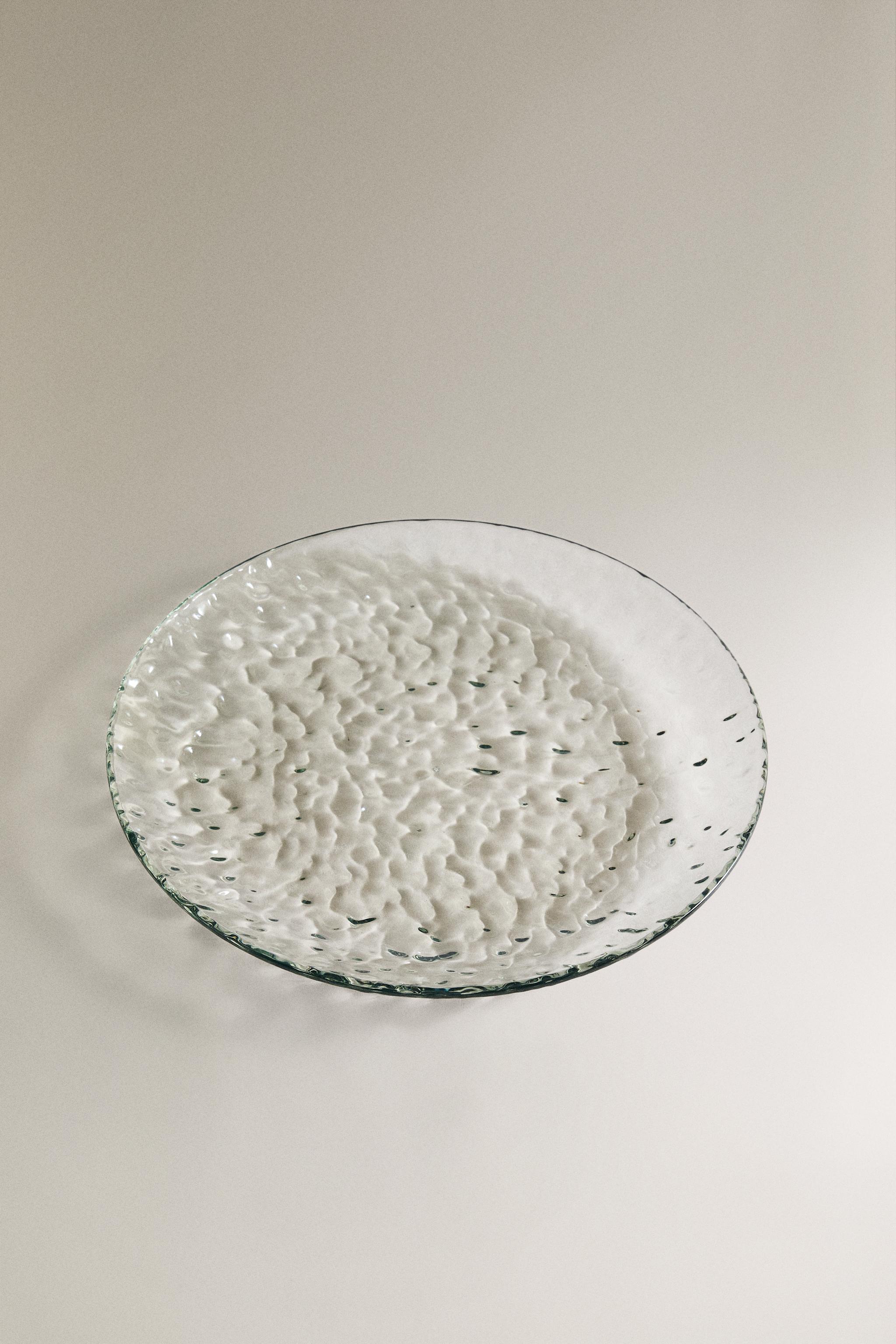 ASSIETTE PLATE ACRYLIQUE TEXTURÉE